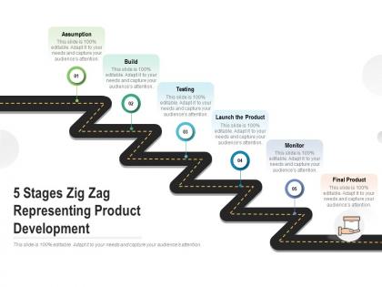 5 stages zig zag representing product development