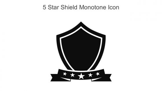 5 Star Shield Monotone Icon In Powerpoint Pptx Png And Editable Eps Format