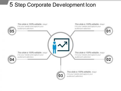 5 step corporate development icon powerpoint layout