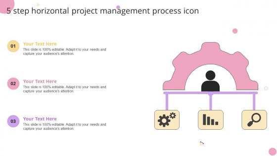 5 Step Horizontal Project Management Process Icon
