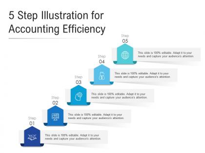 5 step illustration for accounting efficiency infographic template