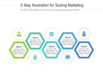 5 step illustration for scaling marketing infographic template