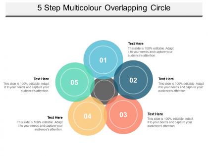 5 step multicolour overlapping circle