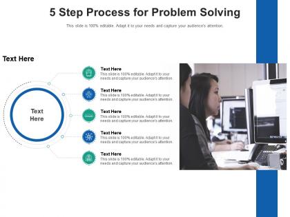 5 step process for problem solving infographic template