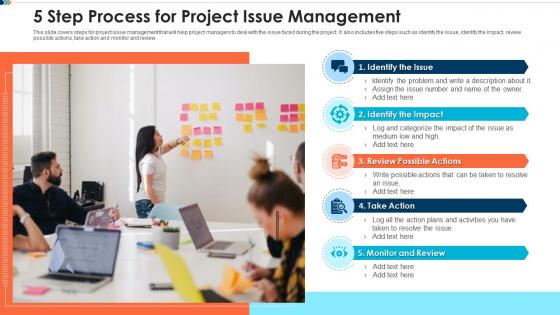 5 step process for project issue management