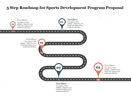 5 step roadmap for sports development program proposal ppt powerpoint presentation good