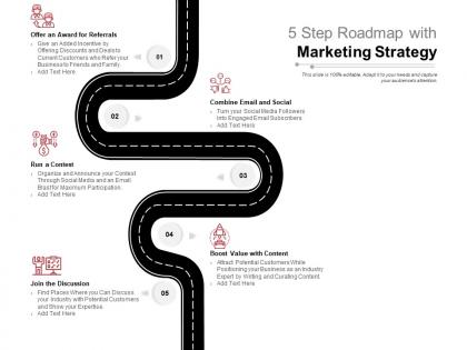 5 step roadmap with marketing strategy