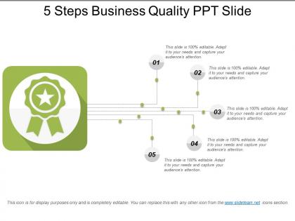 5 steps business quality ppt slide