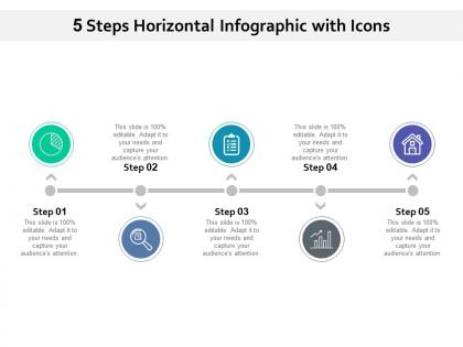5 steps horizontal infographic with icons