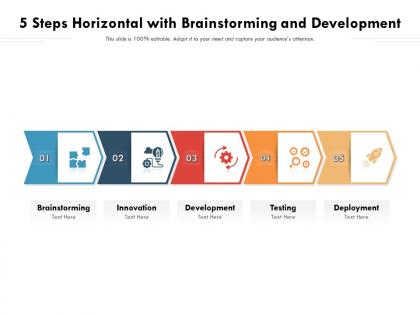 5 steps horizontal with brainstorming and development