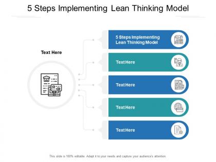 5 steps implementing lean thinking model ppt powerpoint presentation summary cpb