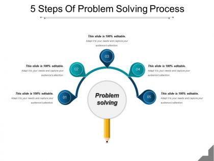 5 steps of problem solving process powerpoint layout