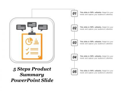 5 steps product summary powerpoint slide