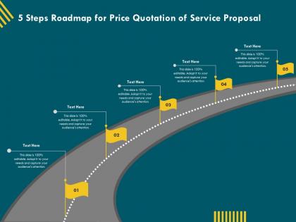 5 steps roadmap for price quotation of service proposal ppt file brochure