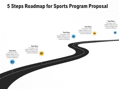 5 steps roadmap for sports program proposal ppt powerpoint presentation graphics