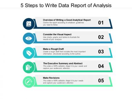 5 steps to write data report of analysis