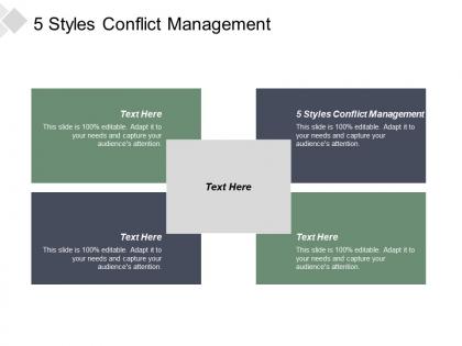 5 styles conflict management ppt powerpoint presentation infographics graphic images cpb