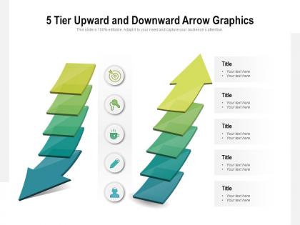 5 tier upward and downward arrow graphics