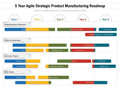 5 year agile strategic product manufacturing roadmap