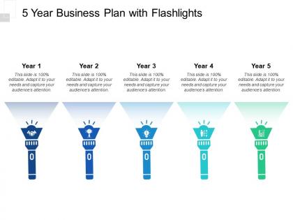 5 year business plan with flashlights
