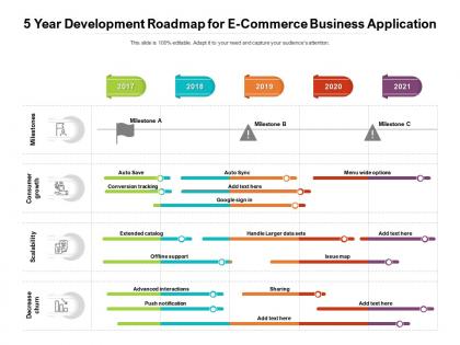 5 year development roadmap for e commerce business application