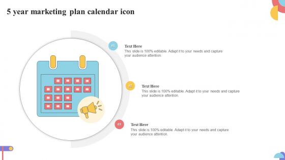 5 Year Marketing Plan Calendar Icon