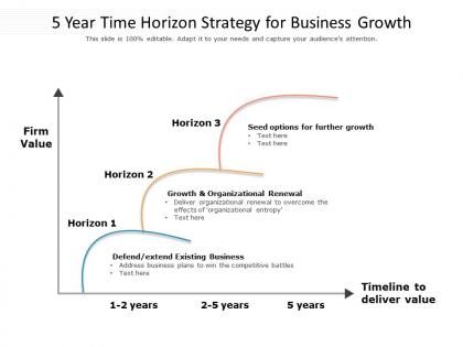 5 year time horizon strategy for business growth