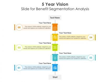 5 year vision slide for benefit segmentation analysis infographic template