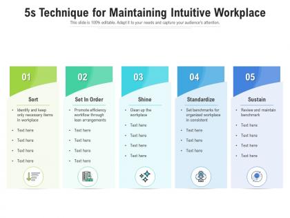 5s technique for maintaining intuitive workplace