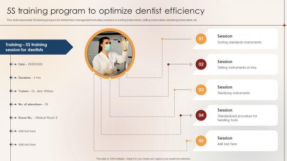 5S Training Program To Optimize Dentist Efficiency