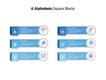 6 alphabets square blocks