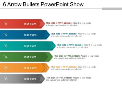 6 arrow bullets powerpoint show