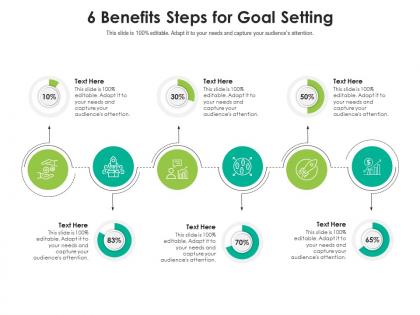 6 benefits steps for goal setting infographic template