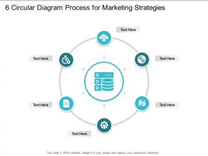 6 circular diagram process for marketing strategies infographic template