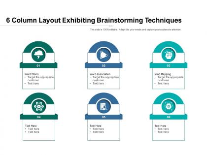 6 column layout exhibiting brainstorming techniques