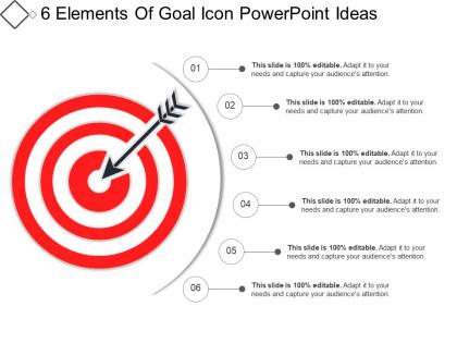 6 elements of goal icon powerpoint ideas