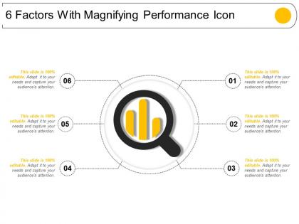 6 factors with magnifying performance icon