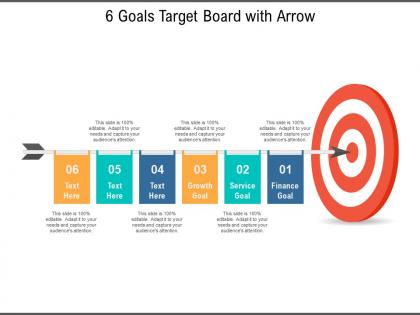 6 goals target board with arrow