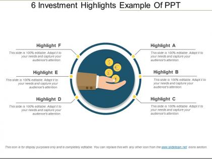 6 investment highlights example of ppt