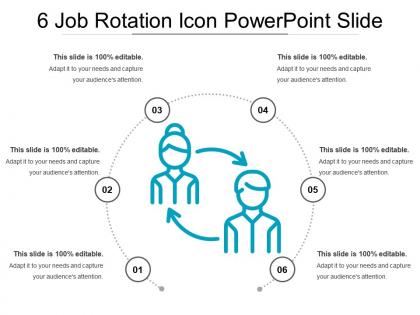 6 job rotation icon powerpoint slide