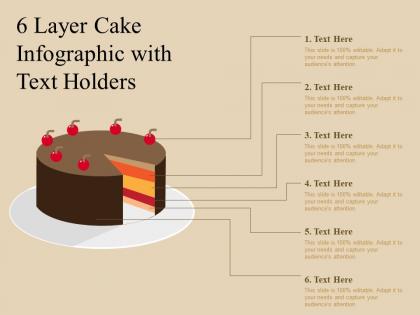 6 layer cake infographic with text holders
