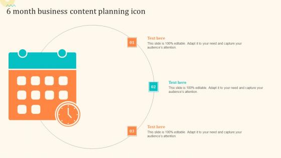 6 Month Business Content Planning Icon