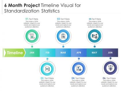 6 Month Project Timeline Visual Infographic PowerPoint Presentation and