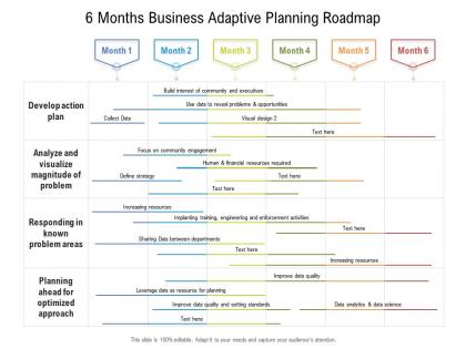 6 months business adaptive planning roadmap