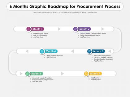 6 months graphic roadmap for procurement process