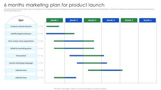 6 Months Marketing Plan For Product Launch
