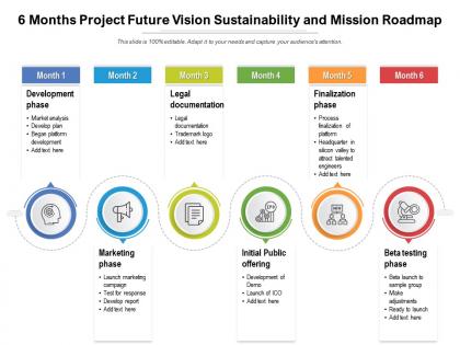 6 months project future vision sustainability and mission roadmap