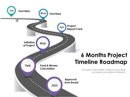 6 months project timeline roadmap