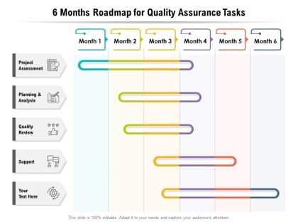6 months roadmap for quality assurance tasks