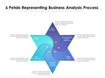 6 petals representing business analysis process